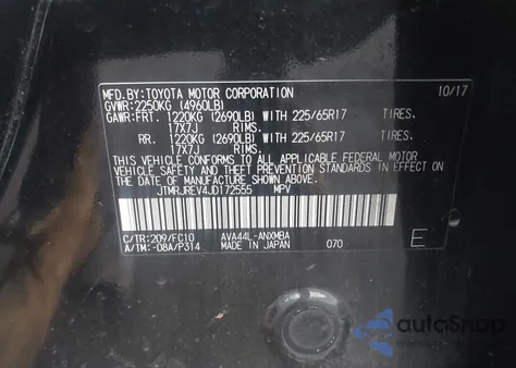 2018 Toyota Rav4 Hybrid Xle z USA, uszkodzony, nr VIN JTMRJREV4JD172555